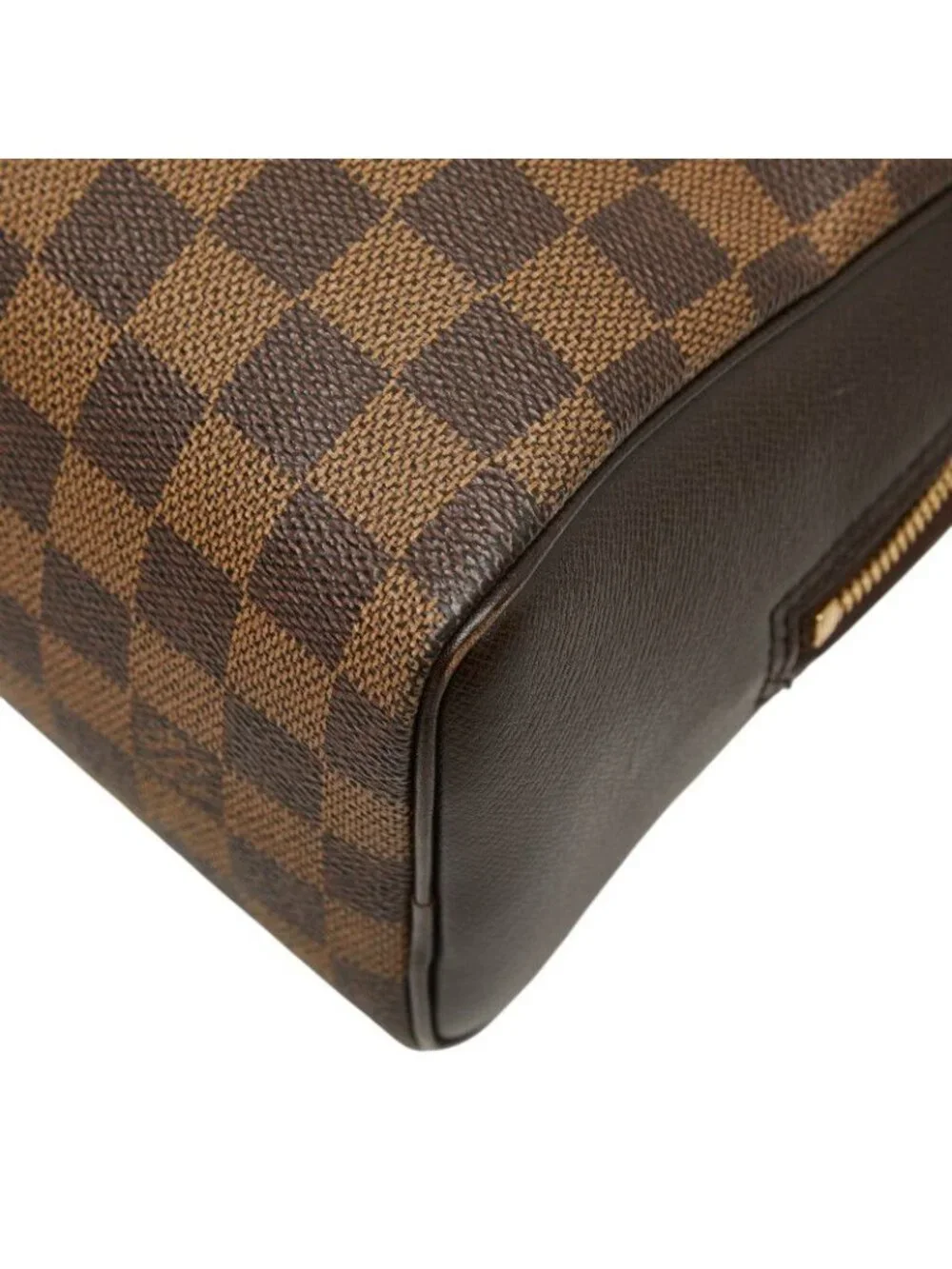 Louis Vuitton Damier Brera Handbag Brown Leather